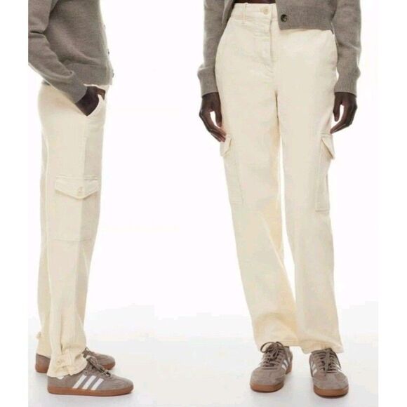 Aritzia Wilfred Free Picture Cargo Pant Size 4 Beige Y2K - Picture 1 of 9